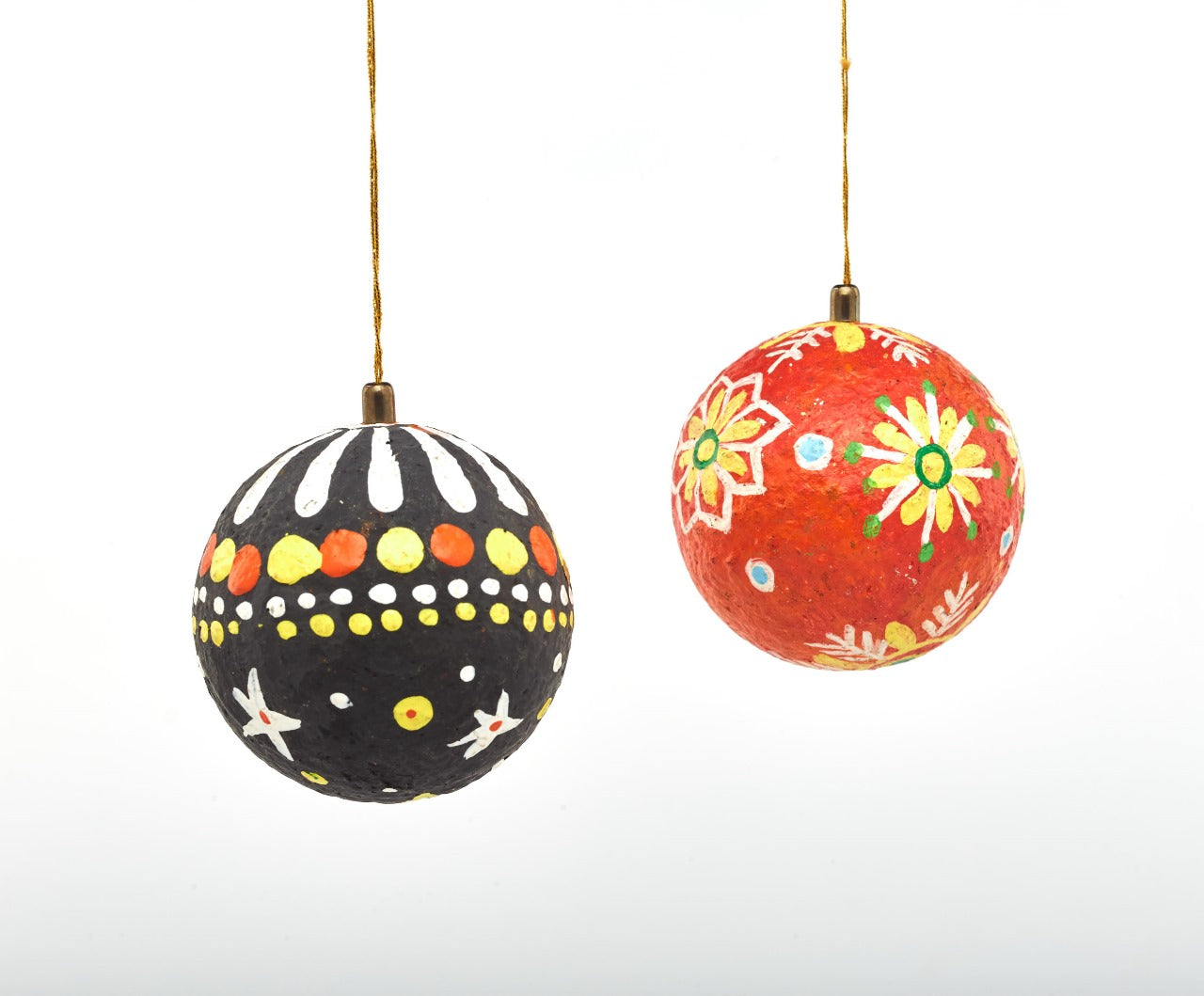 Coal Black & Tiger Orange - Ornament for the Christmas Tree