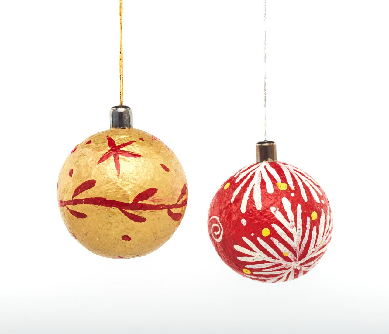 Golden & Candy Red - Ornament for the Christmas Tree