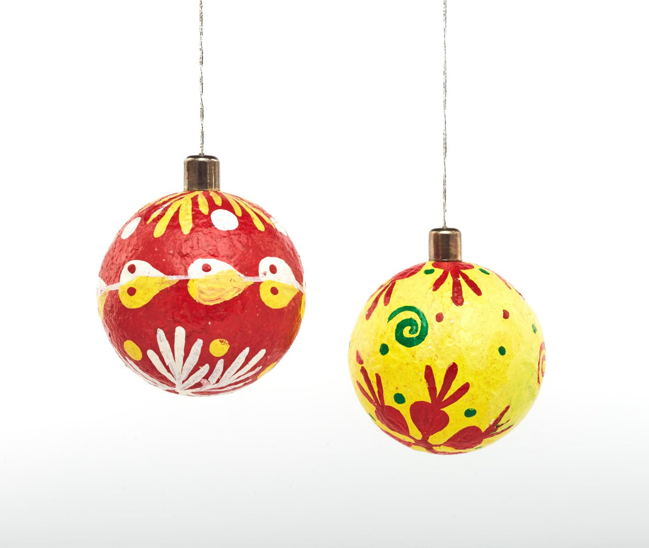 Apple Red & Canary Yellow  - Ornament for the Christmas Tree