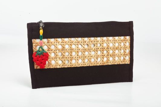 Cane Wallet - Black Color with intricate Cane Work