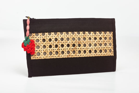 Cane Wallet -  Black Color with intricate Cane Work