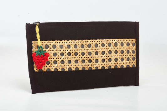 Cane Wallet - Black Color with intricate Cane Work