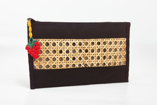 Cane Wallet - Black Color with intricate Cane Work