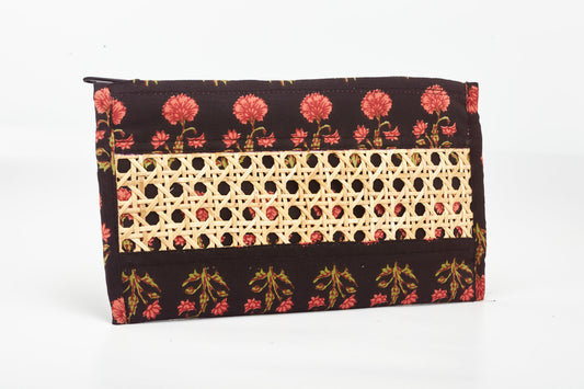 Cane Wallet -  Black Color With intricate Cane Work