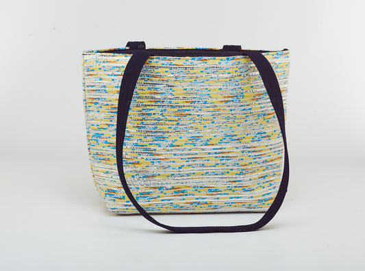 Multi Color With Black Fabric Handel - Side Bag