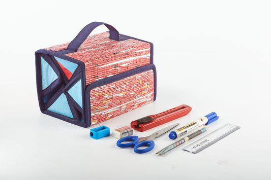 Stationery Box Red & Blue