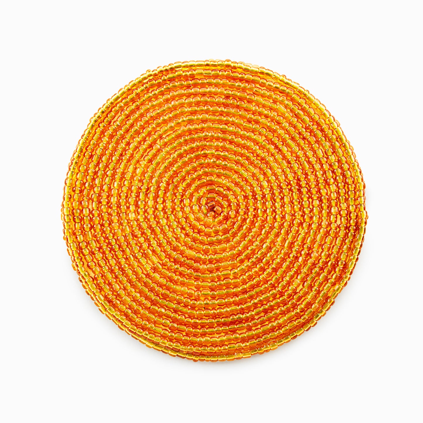 Orange Peel Yellow - Bead Coaster
