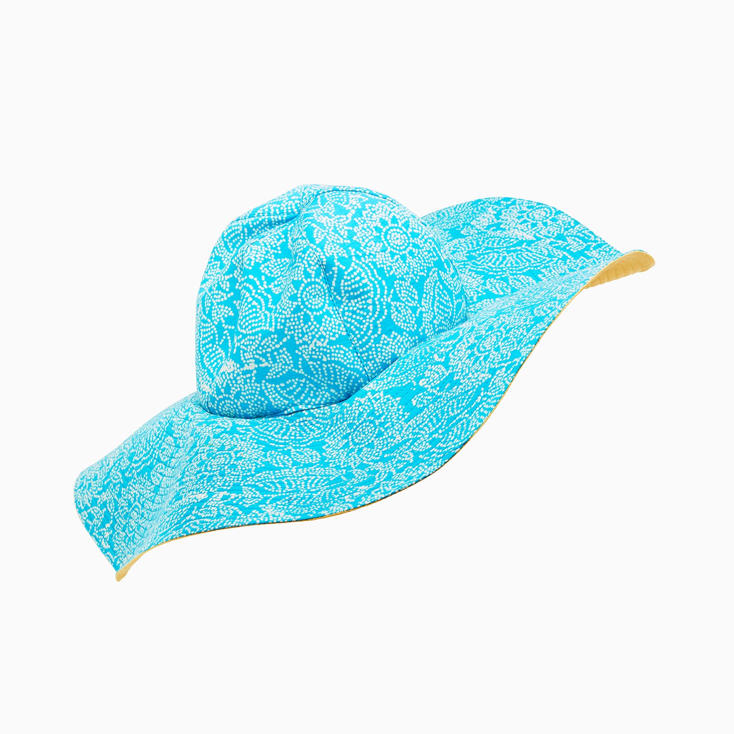Arctic Blue with Flower Design - Hat
