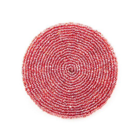 Blush Red - Bead coaster