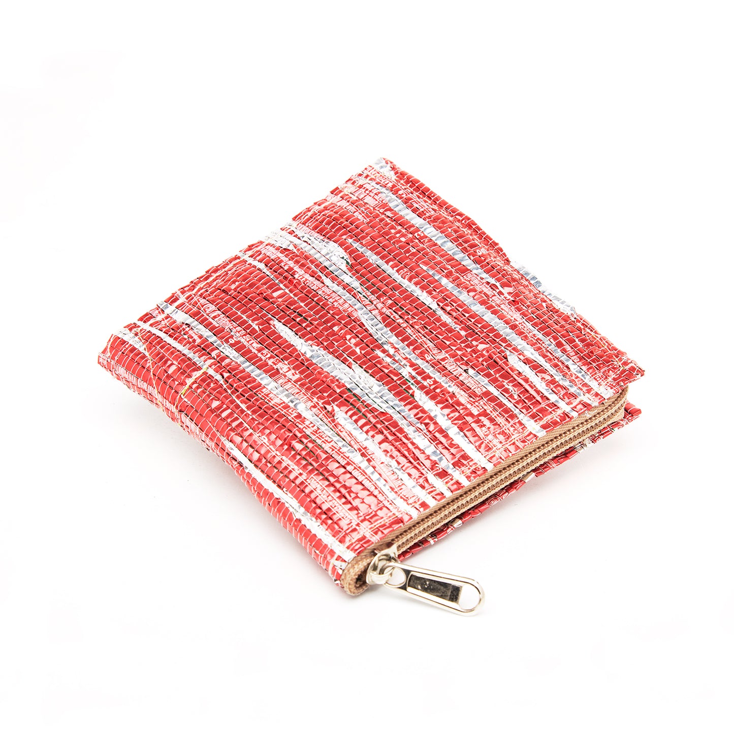 Red & White Folding Bags - Made from Waste Plastic