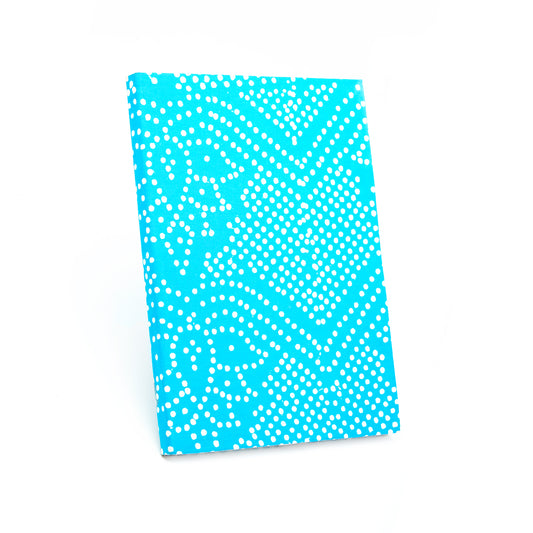 Arctic Blue Color with Ethnic Design - Regular Size Diary