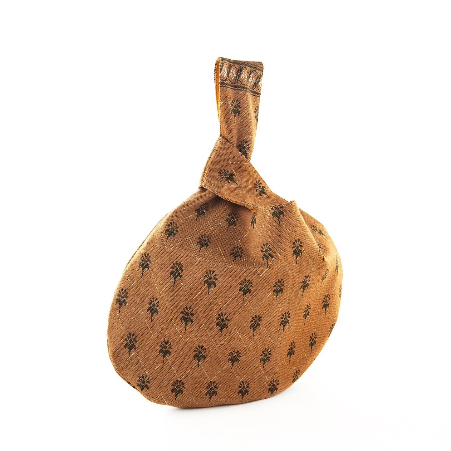 Tawny Brown colored designed Japanese Knot Bag
