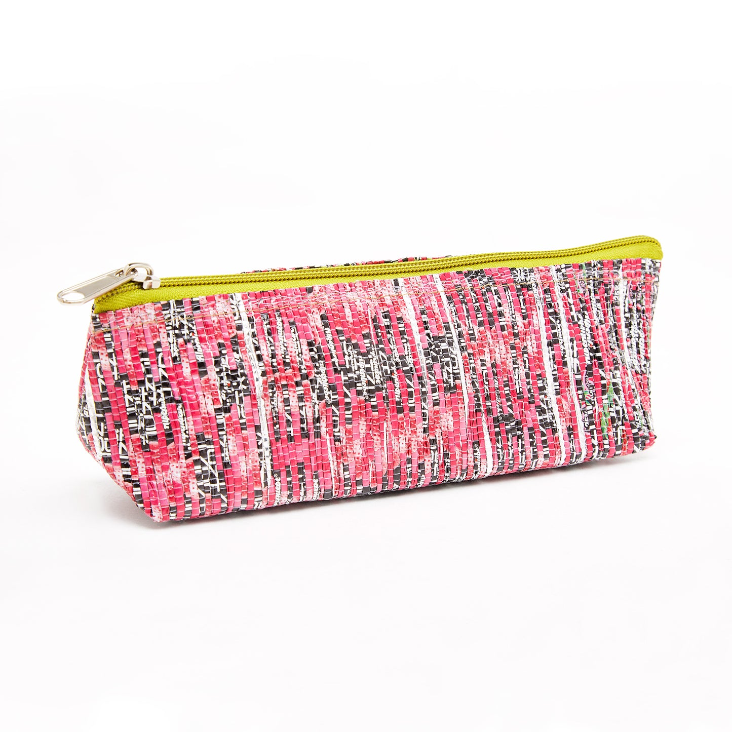 Pink Black & Silver Recycled Plastic Pencil Pouch ( MLP Plastic)