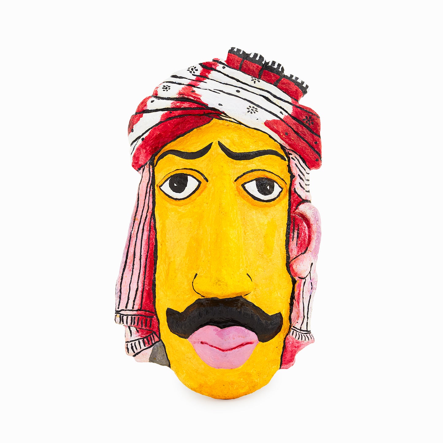 Village Man - Face Mask for Wall Hanging