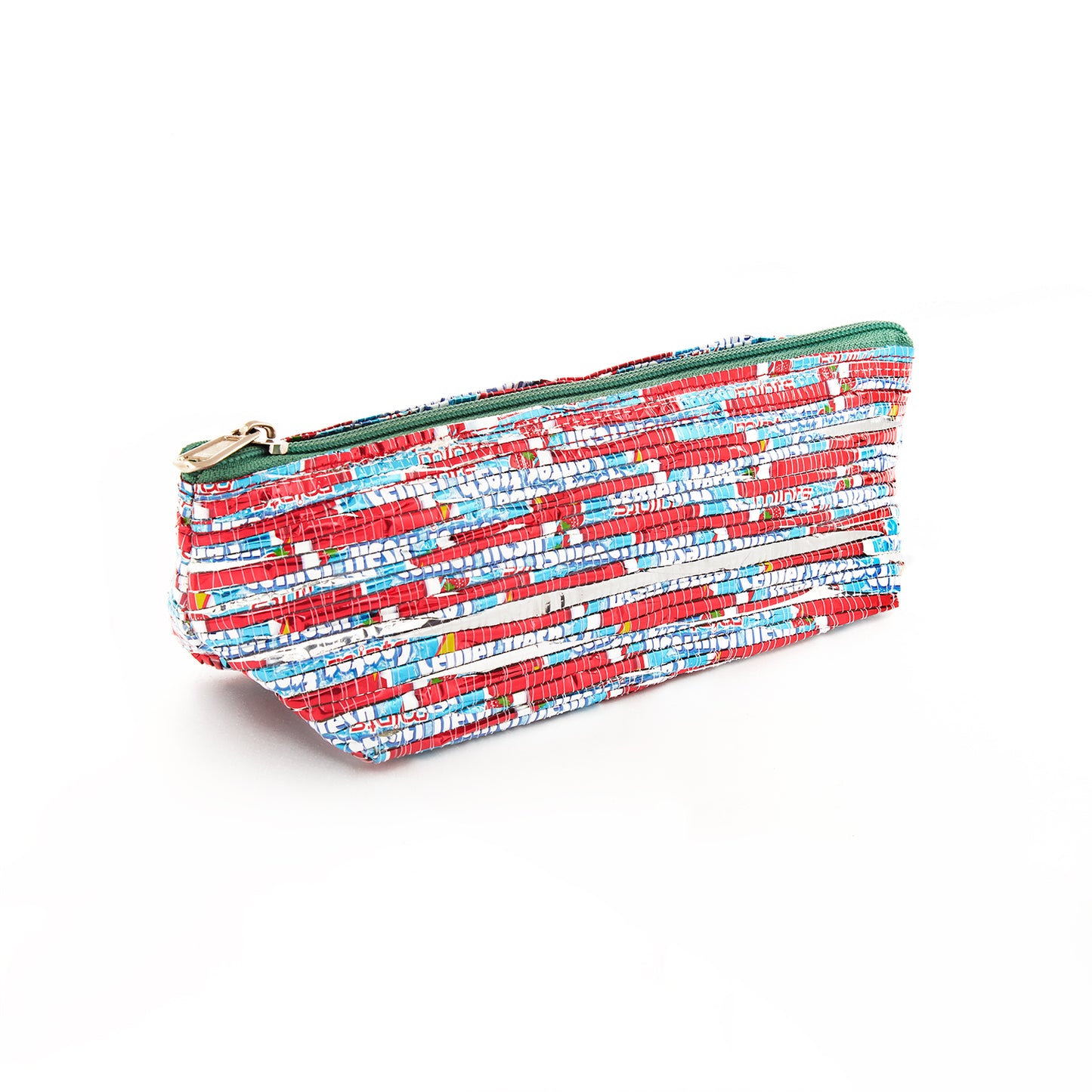 Red & Blue Recycled Plastic Pencil Pouch (MLP Plastic)