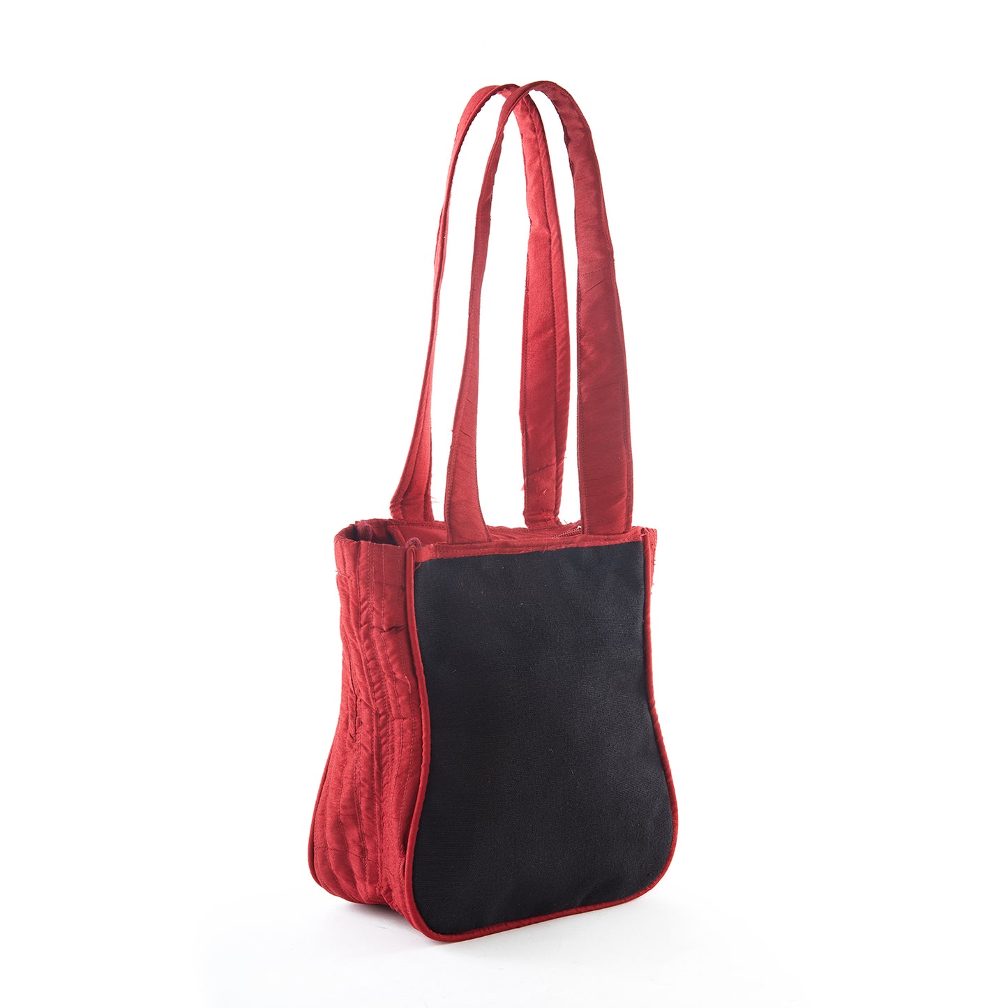 Red & Black Colored  Hand Bag - Made by People with Disabilities