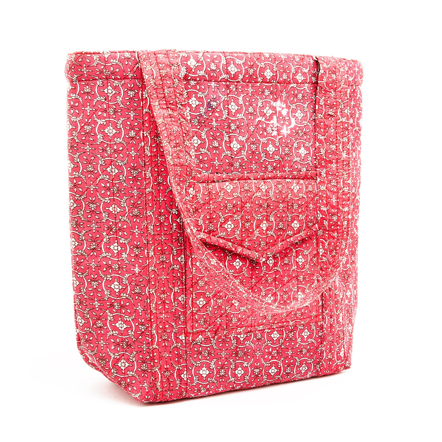 Punch Pink Recycled Fabric Tote Bag With Zip!