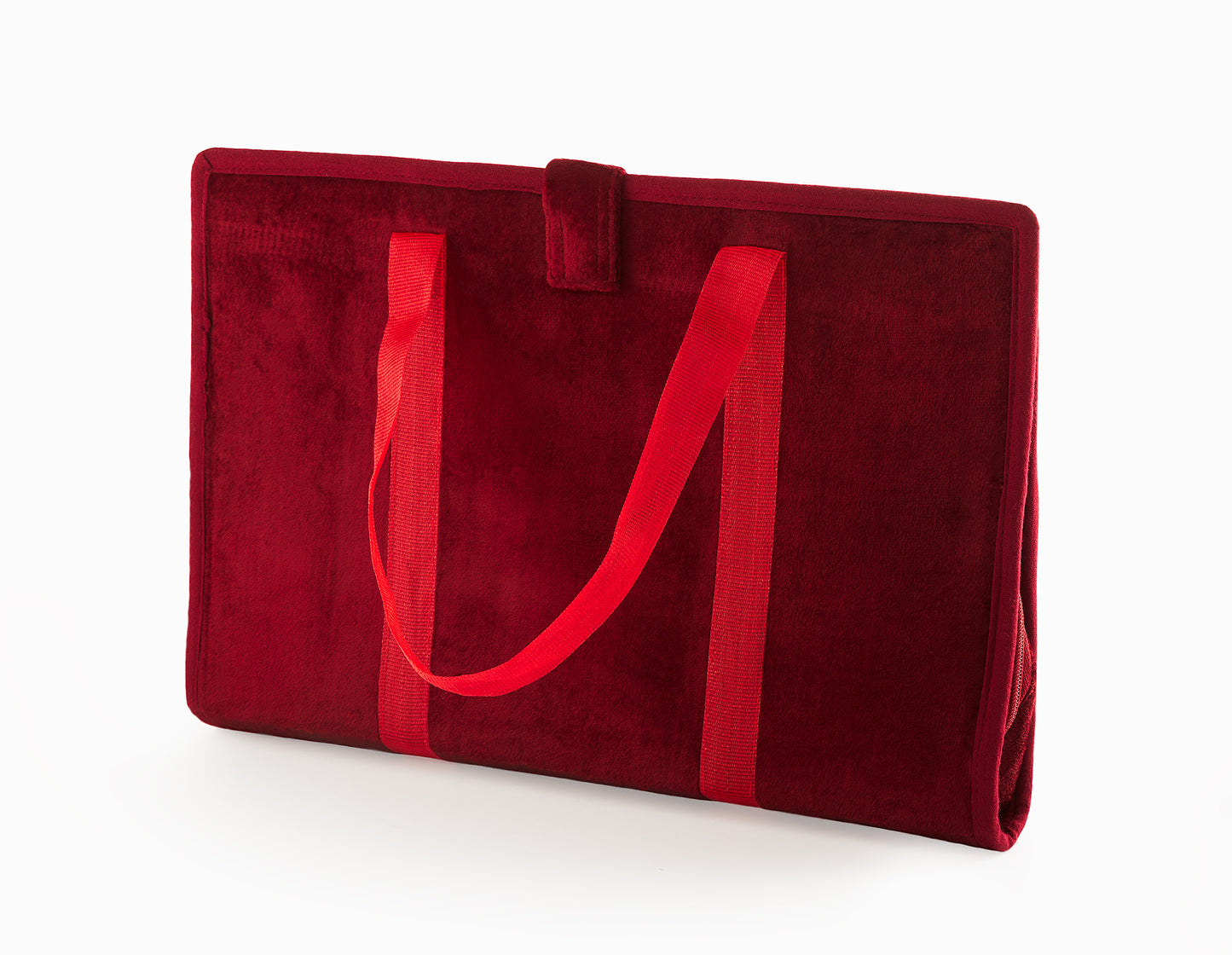 Maroon Red with Beautiful Design Recycled Fabric Box Bag - Made of Box Bag