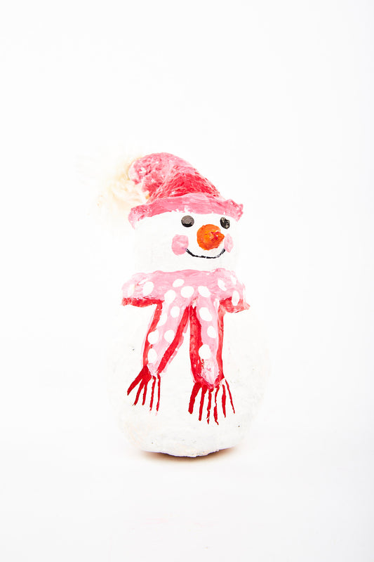 Blush Pink & White - Snow Man