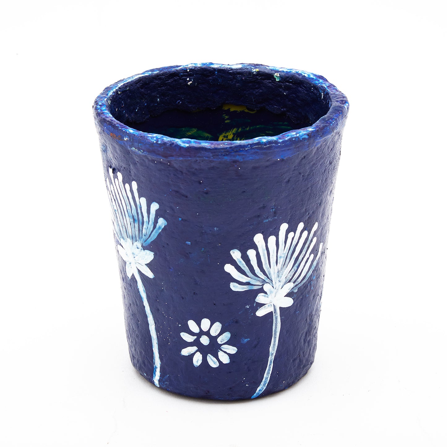 Denim Blue Paper Mache Planters