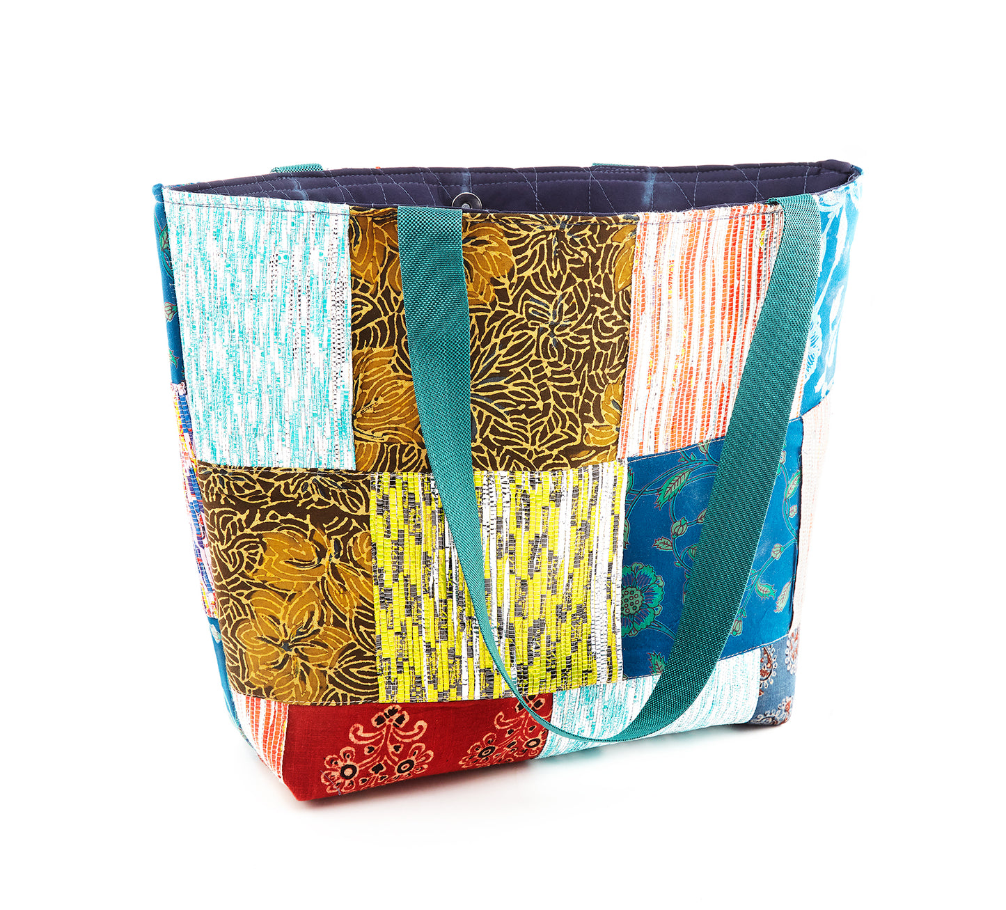 Multi - Colored - Recycled Plastic Bag with Fabric