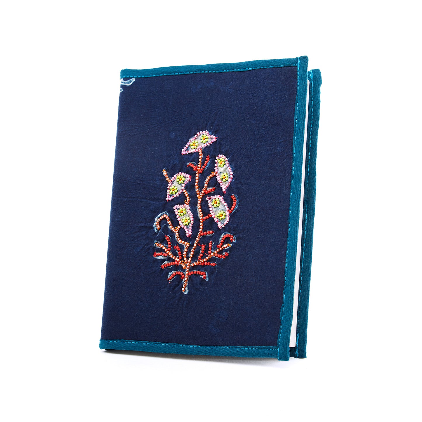 Aegean Blue - Diary with reusable cover made of waste fabric (with Ari Work)