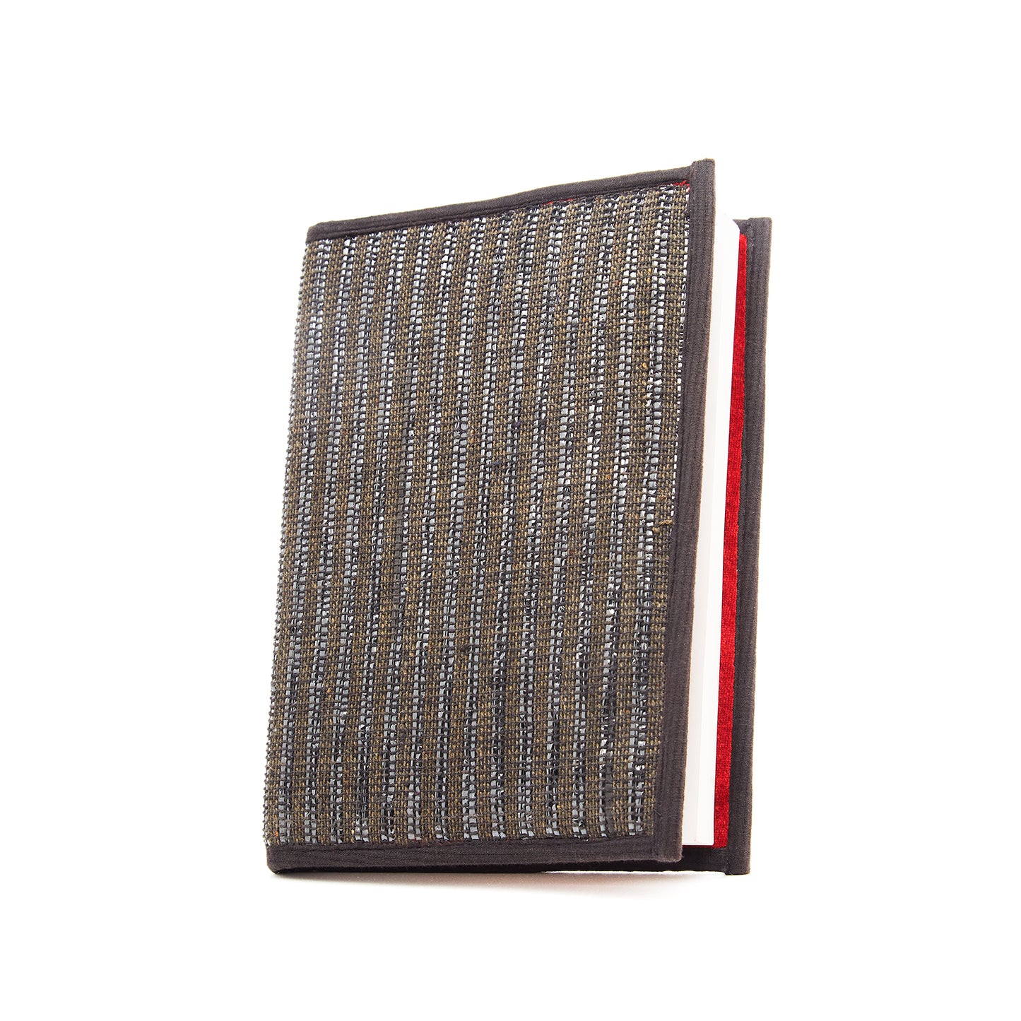 Charcoal Black Color - Diary with reusable cover made of Waste Fabric (with Ari Work)