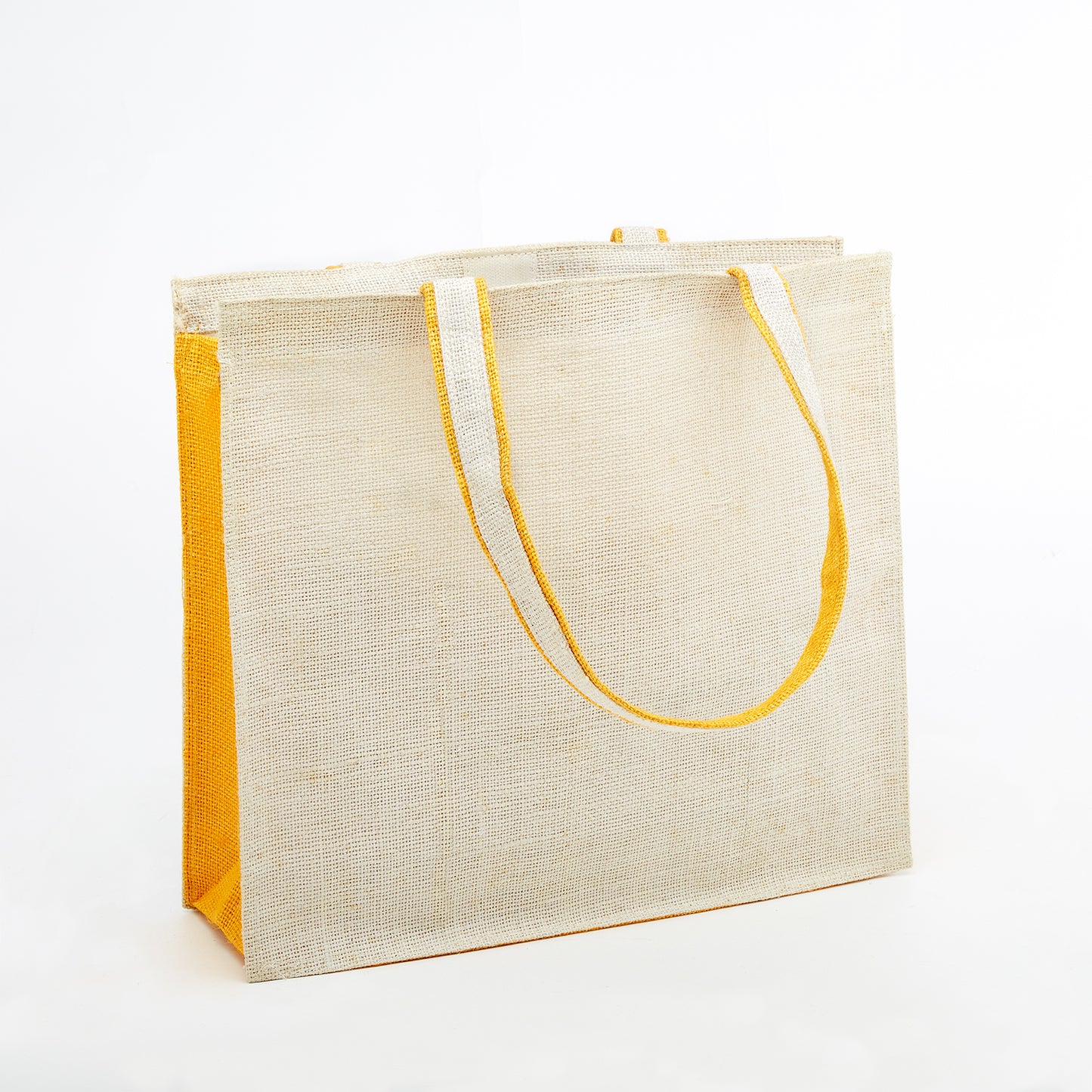 White & Yellow - Jute Bag