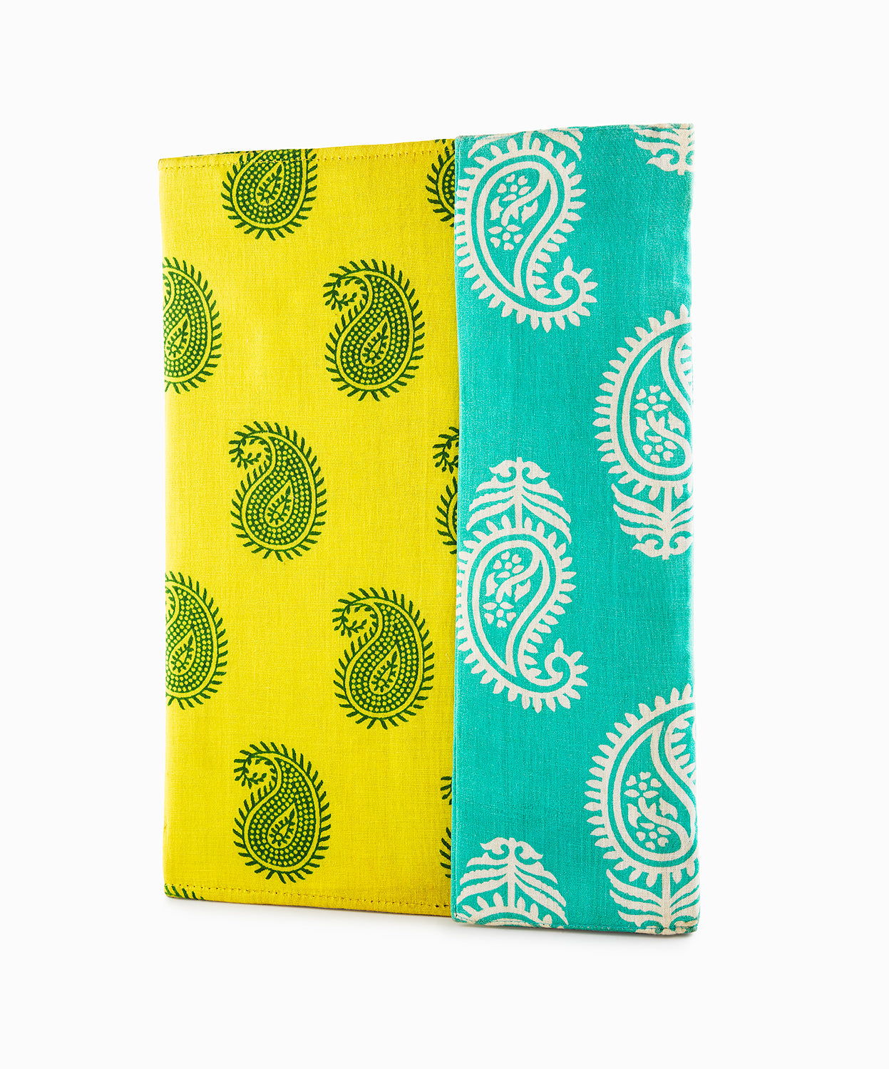 Sunshine Yellow & Arctic Blue With Sanganeri Design Cloth Folder