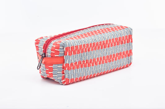 Gray & Red - Toiletry Pouch