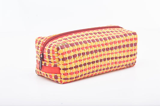 Red , Brown & Yellow - Toiletry Pouch