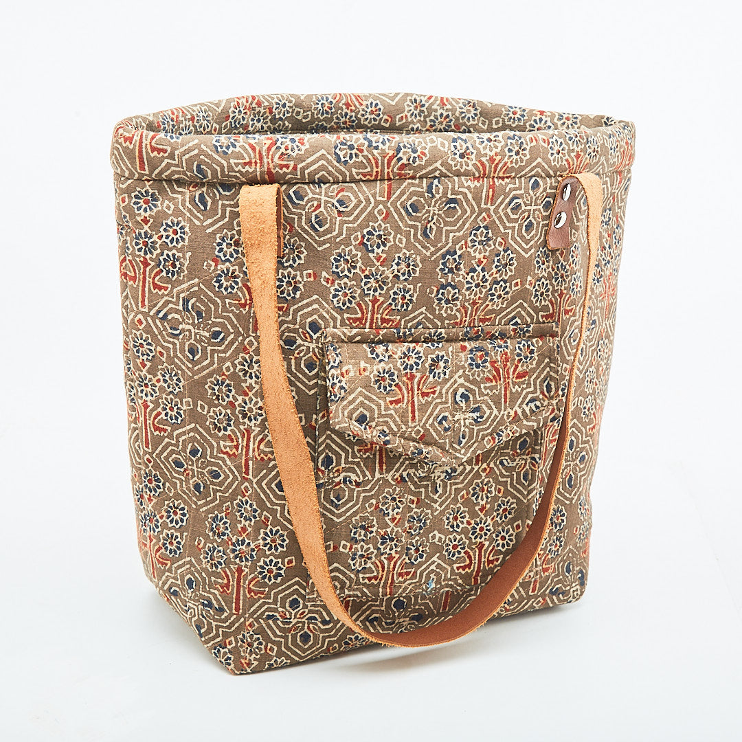 Tortilla Brown Recycled Fabric Tote Bag without Zip