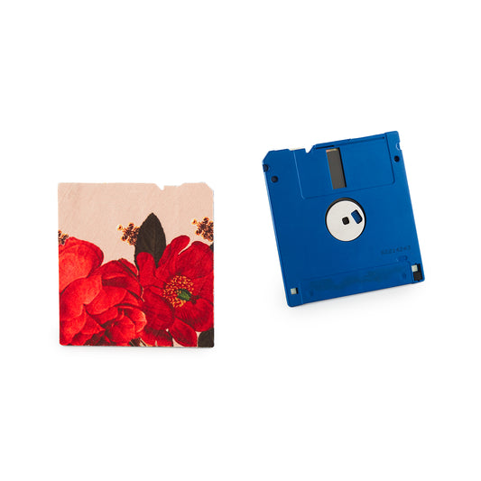 Blush Red - Floppy Disk Coaster Set of 2