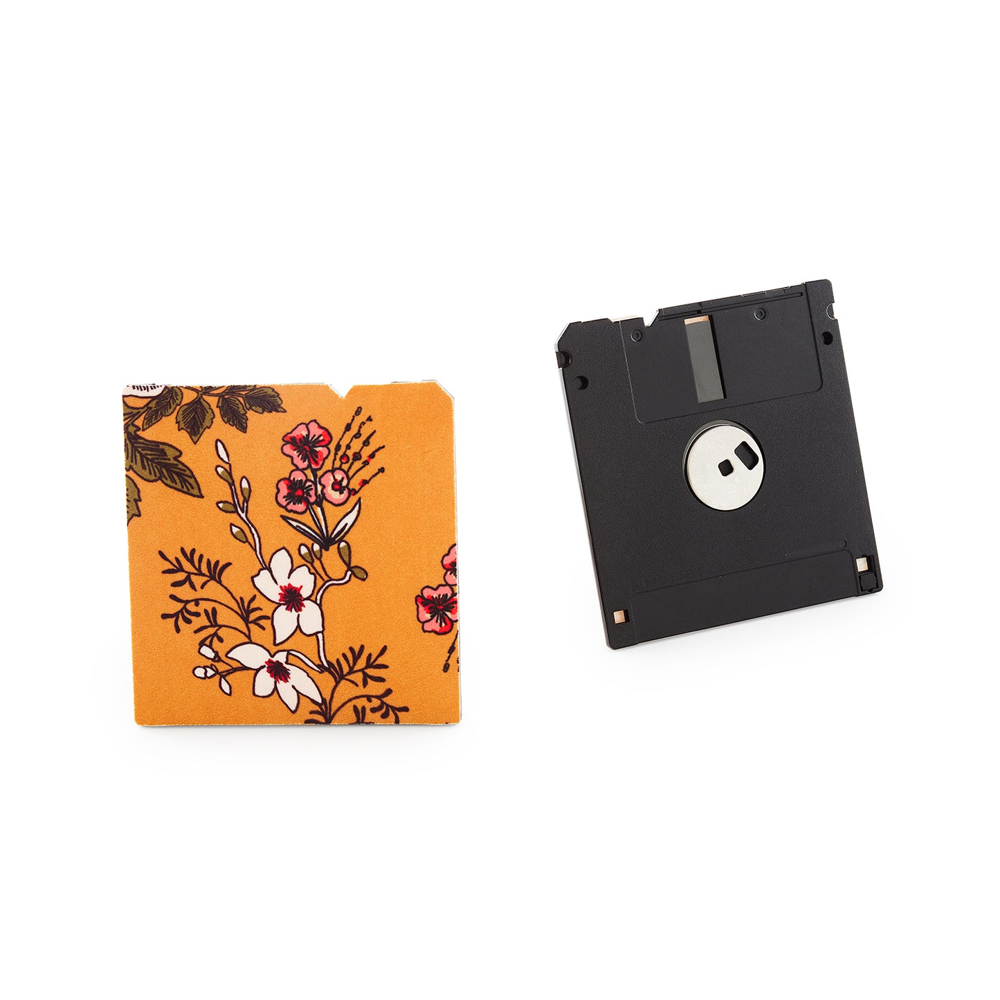 Marmalade Orange - Floppy Disk Coaster Set of 2