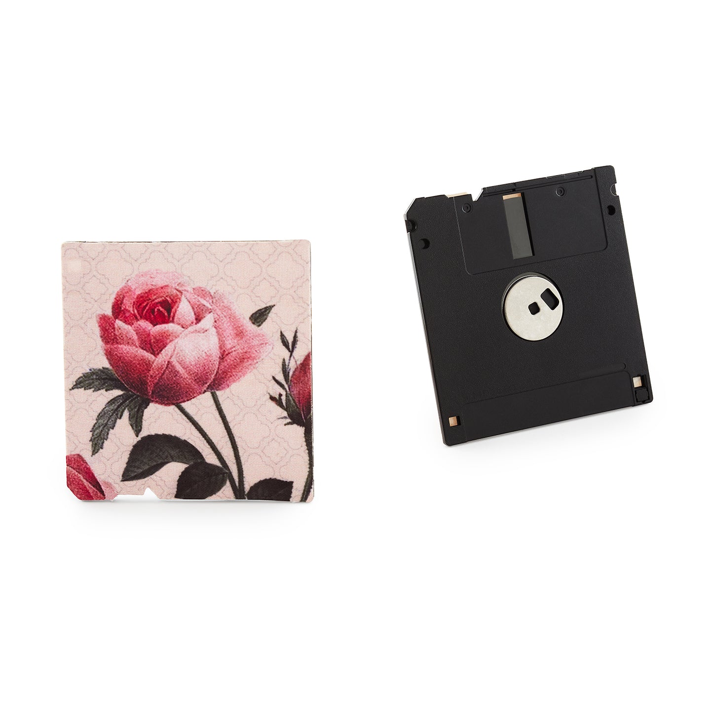 Crepe Pink - Floppy Disk Coaster Set of 2