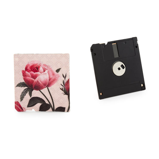 Coaster- Floppy Disk (Set of 2) : Pink Color