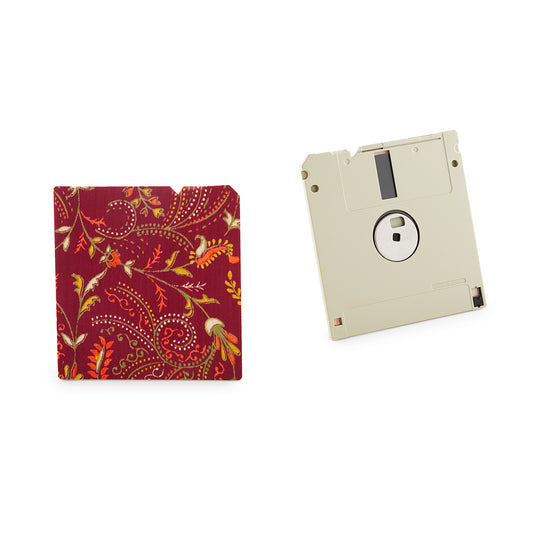 Sangria Red - Floppy Disk Coaster Set of 2