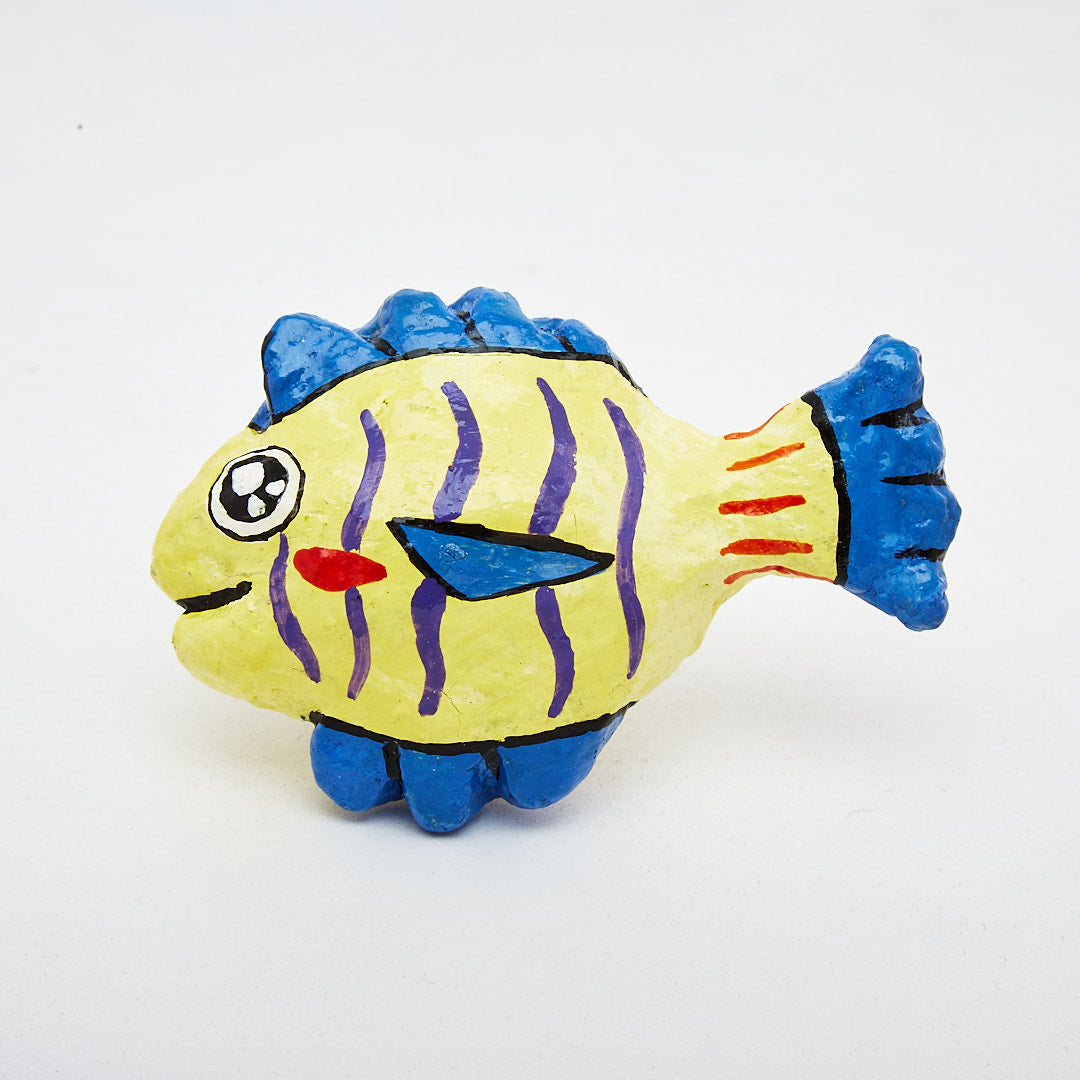 Fish Mask- Fridge Magnet- Made from Waste Recycled Papers