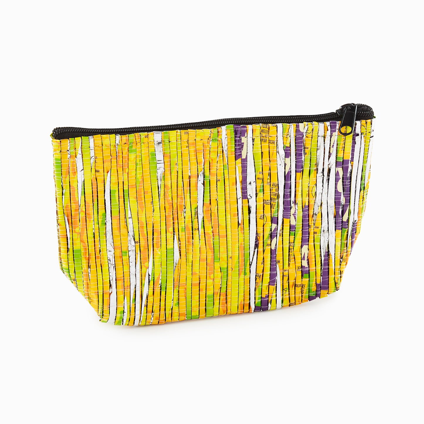 Yellow, Silver & Purple Recycled Plastic Pencil Pouch (MLP Plastic)