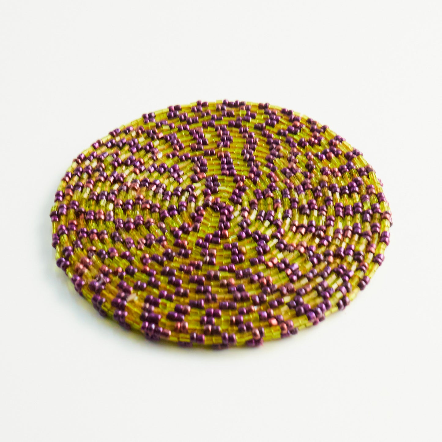 Green & Purple - Bead Coaster