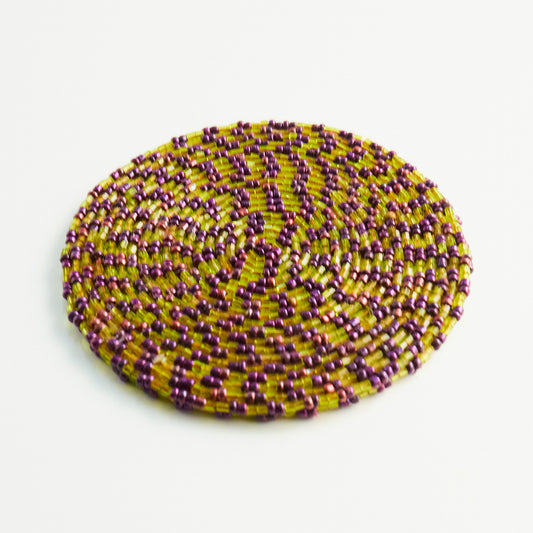 Green & Purple - Bead Coaster