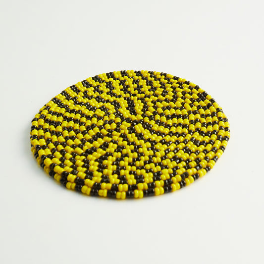Yellow & Green - Bead Coaster