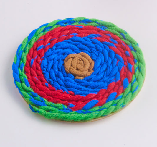 Blue, Green, Red & Brown -  Non Woven Coaster