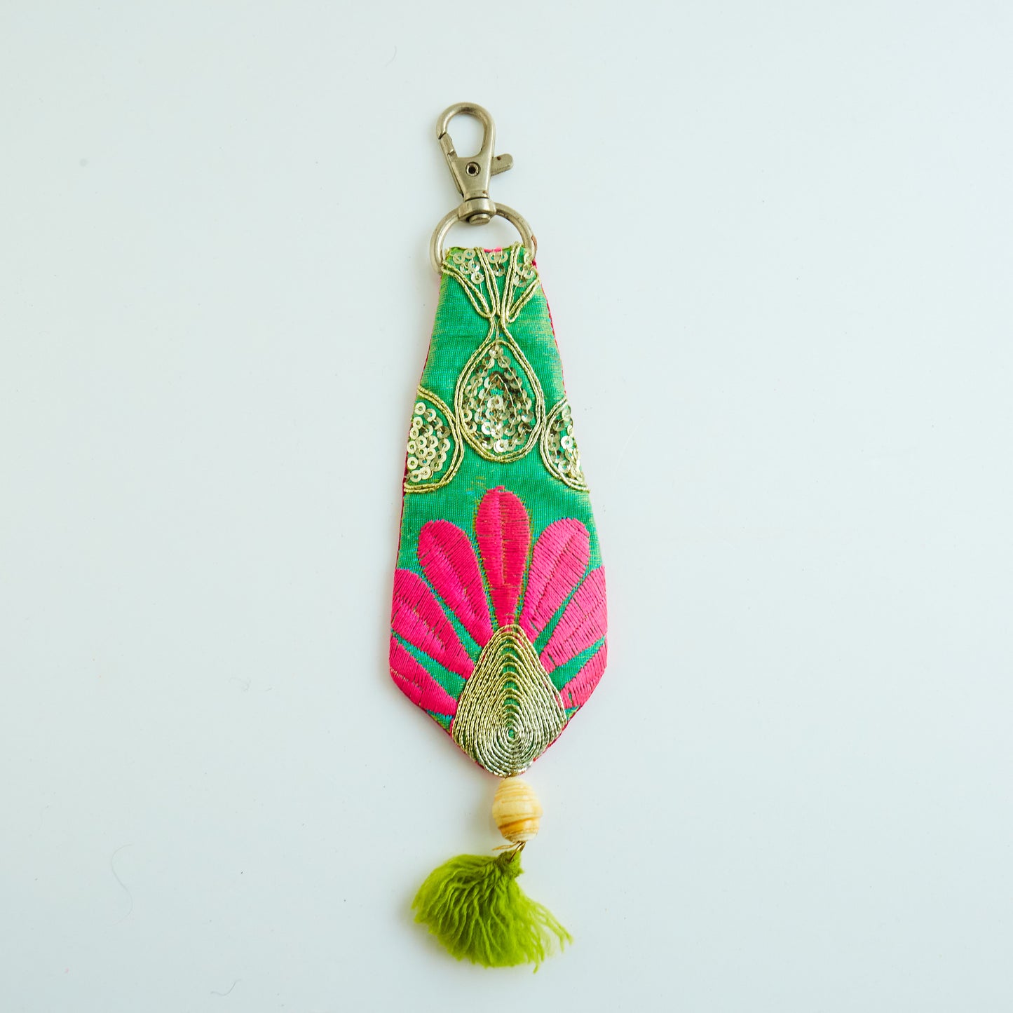 Latkan Key Chain - Green & Pink