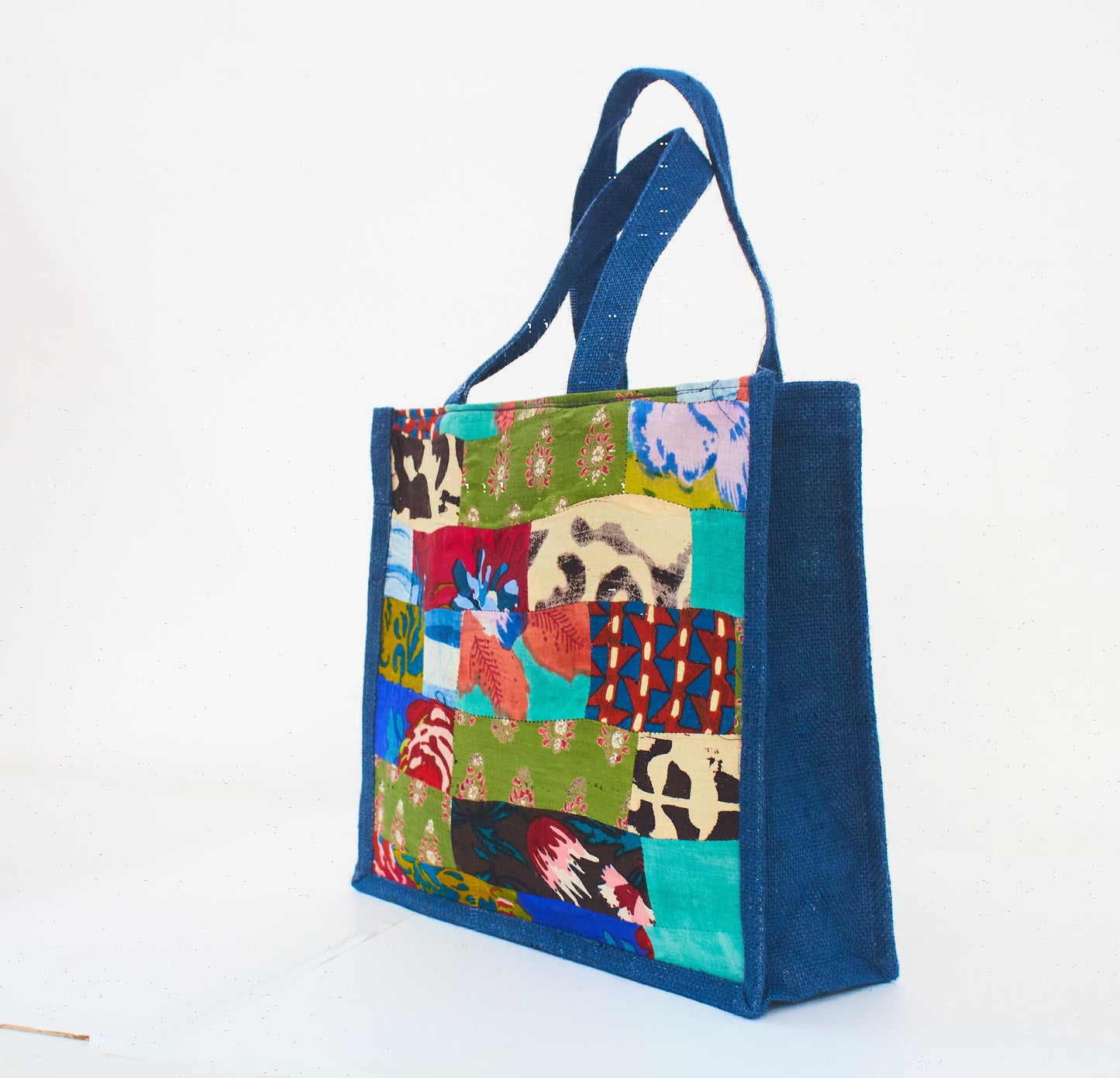 Fabric with Patch Work & Jute - Lunch Bag