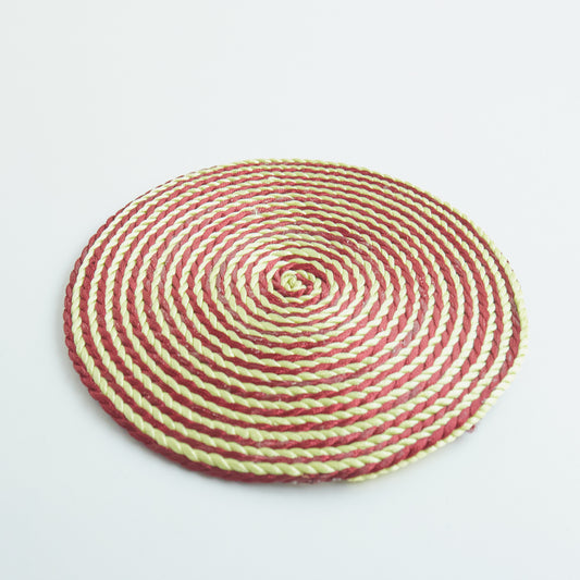 Auburn Brown & Lime Green - Thread Yarn Coaster