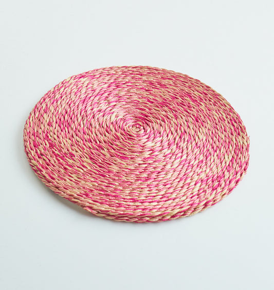 Blush & Magenta Pink - Thread Yarn Coaster