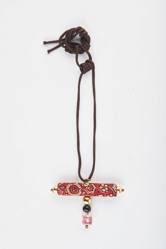 Brown - Fabric Neckless