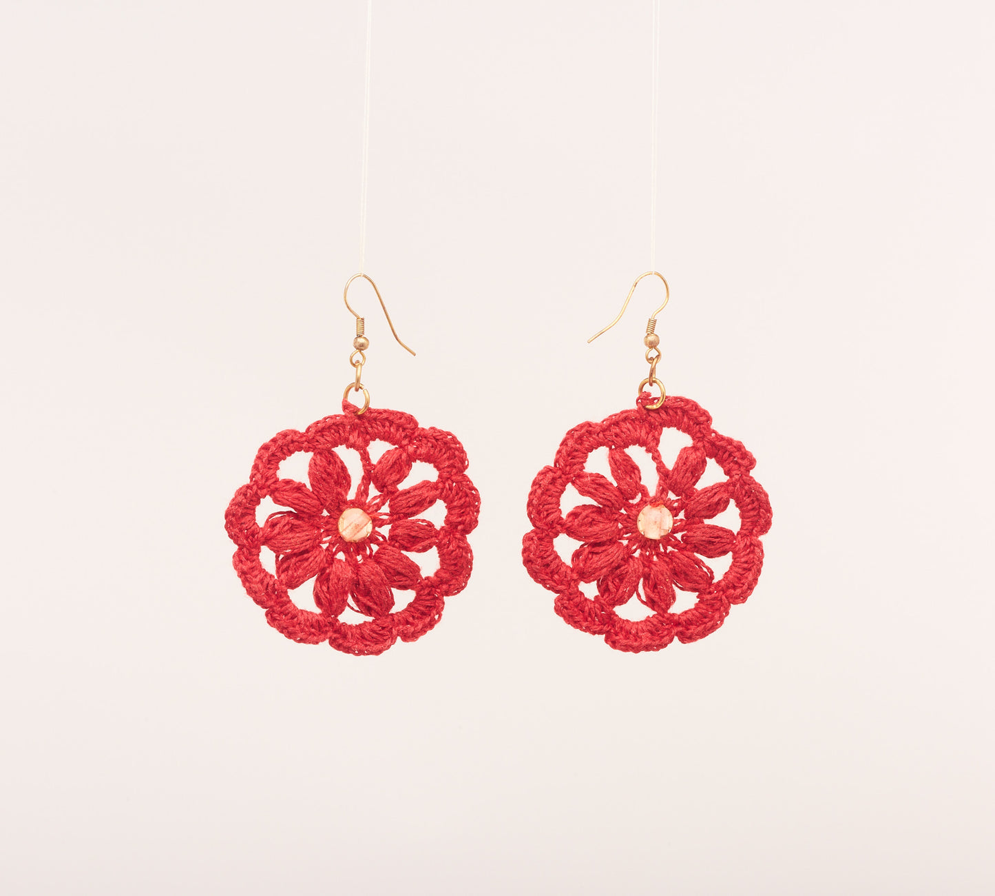 Scarlet Red - Crochet Earring