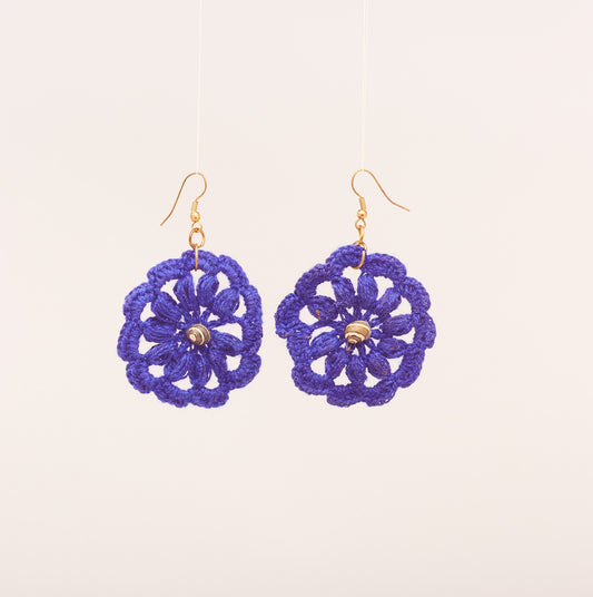 Cobalt Blue - Crochet Earring